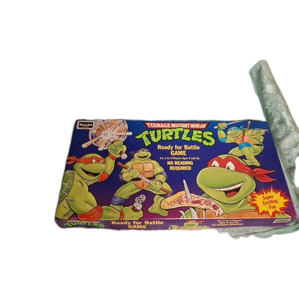 VINTAGE 1990 TMNT Teenage Mutant Ninja Turtles READY FOR BATTLE Board Game